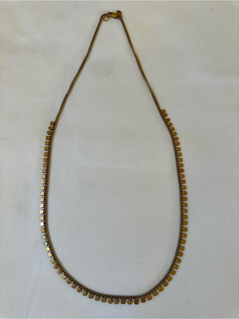 MADEWELL Gold Long Chain Necklace Circle Square Statement Layering Jewelry